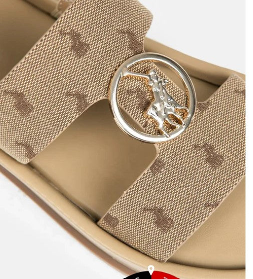Polo Moulded Trim Sandal - Stone
