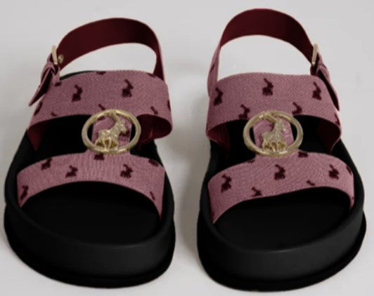 Polo Moulded Trim Sandal - Burgundy