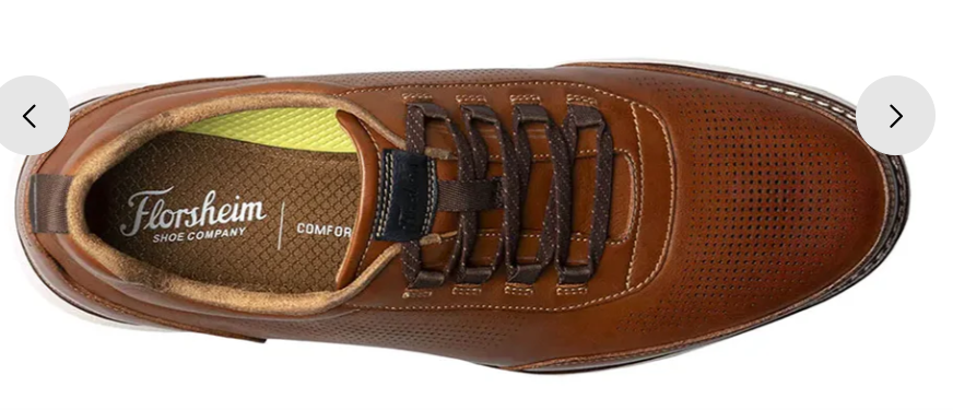 Florsheim Comfortech Launch Elastic Lace - Cognac