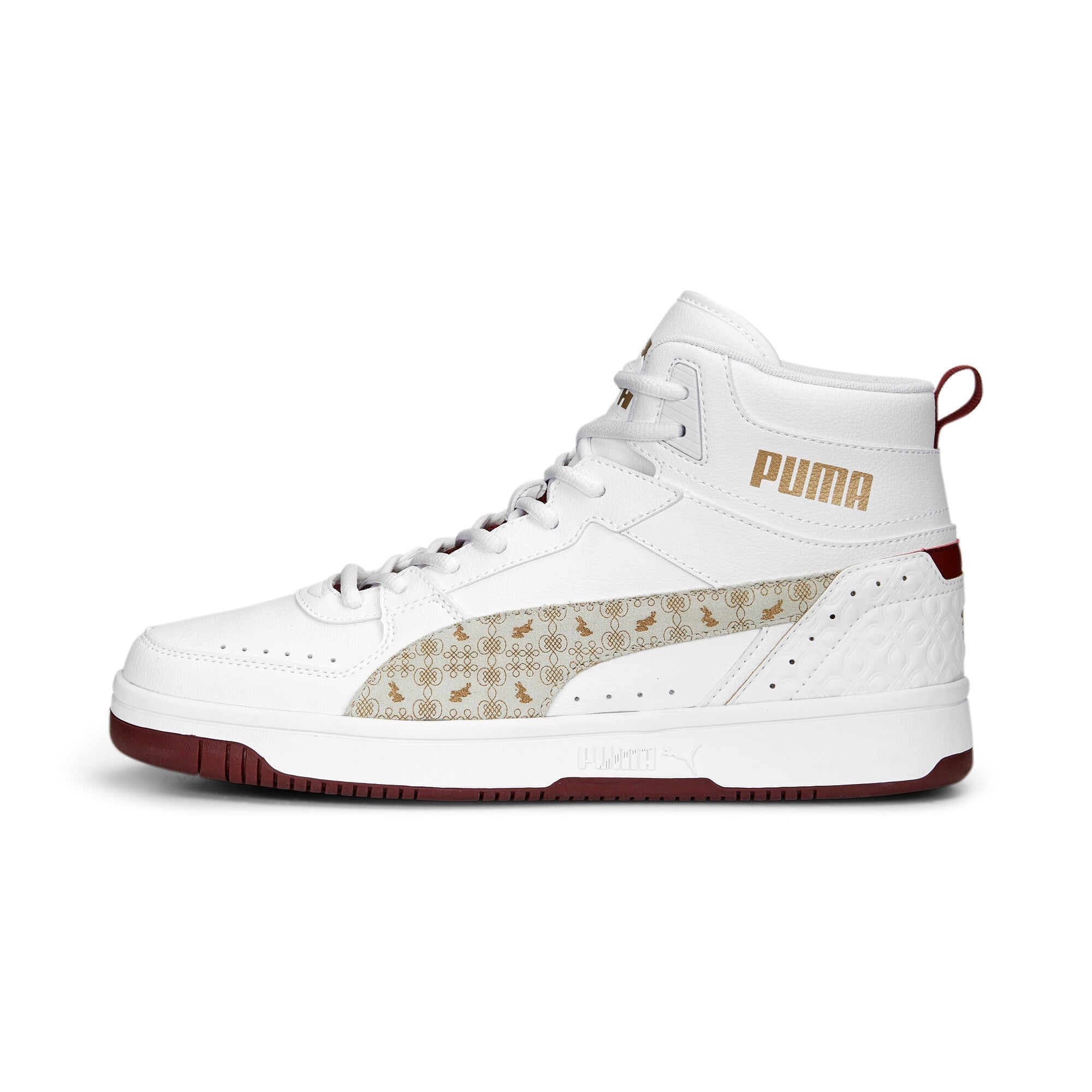 Gold and white high top clearance pumas