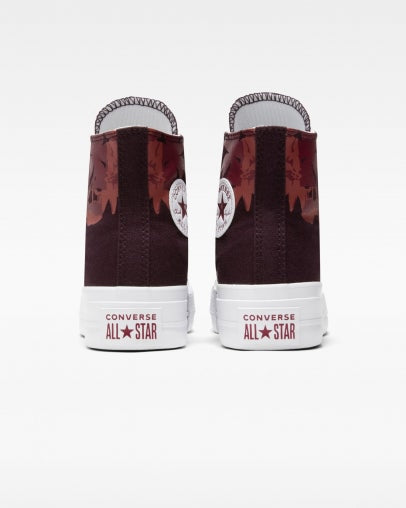 CHUCK TAYLOR ALL STAR FOREST RAVE LIFT HIGH TOP - BLACK CHERRY