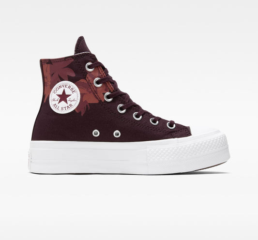 CHUCK TAYLOR ALL STAR FOREST RAVE LIFT HIGH TOP - BLACK CHERRY