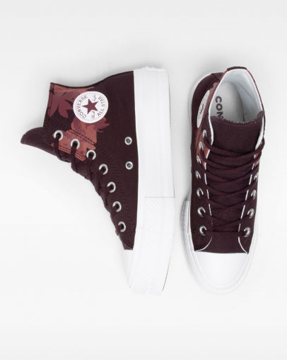CHUCK TAYLOR ALL STAR FOREST RAVE LIFT HIGH TOP - BLACK CHERRY