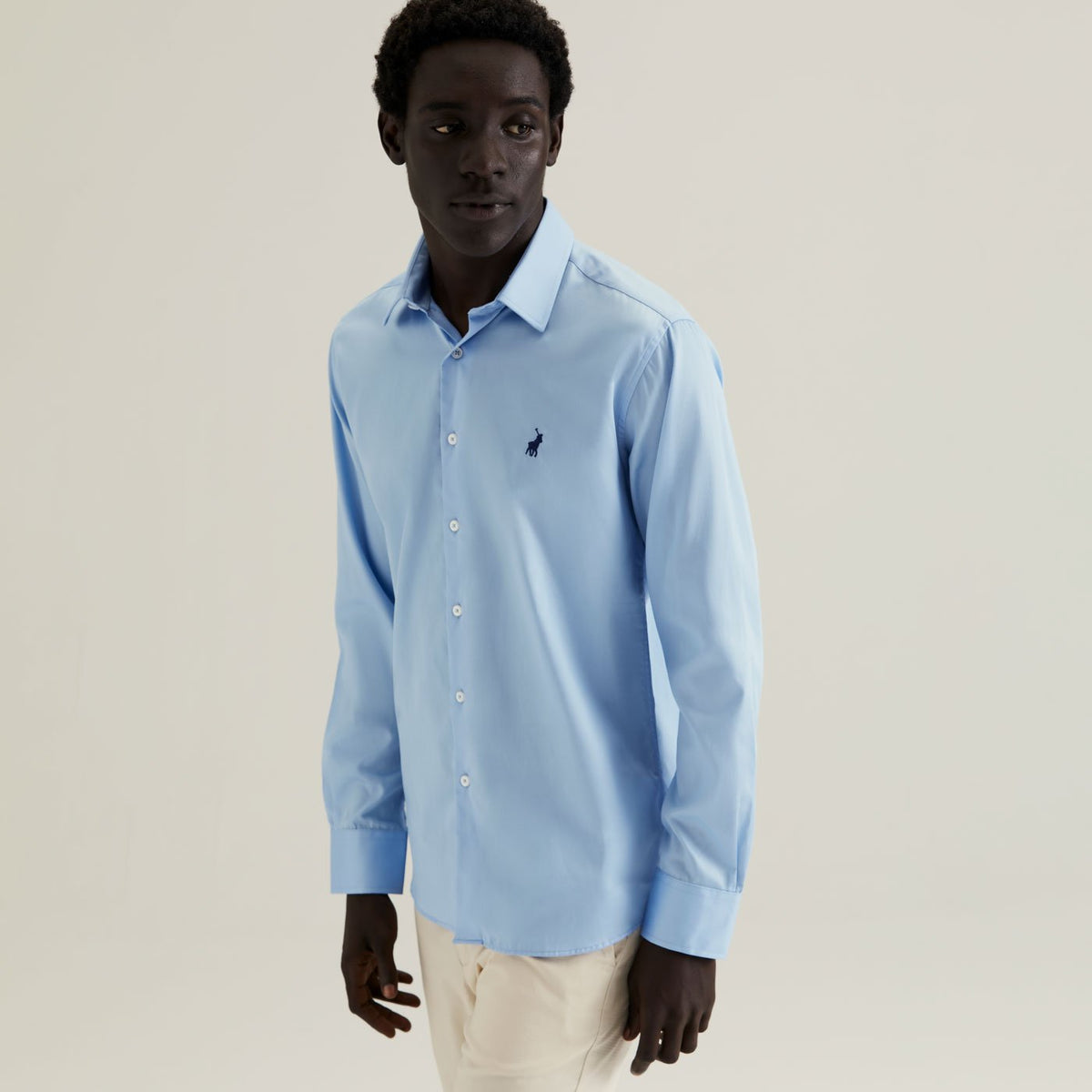 Mens Custom Fit Greig Shirt - Light Blue