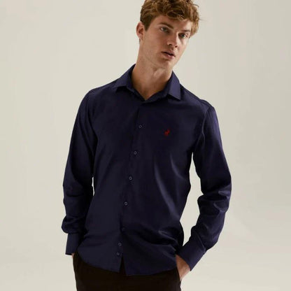 Mens Custom Fit Greig Shirt - Navy