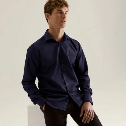 Mens Custom Fit Greig Shirt - Navy