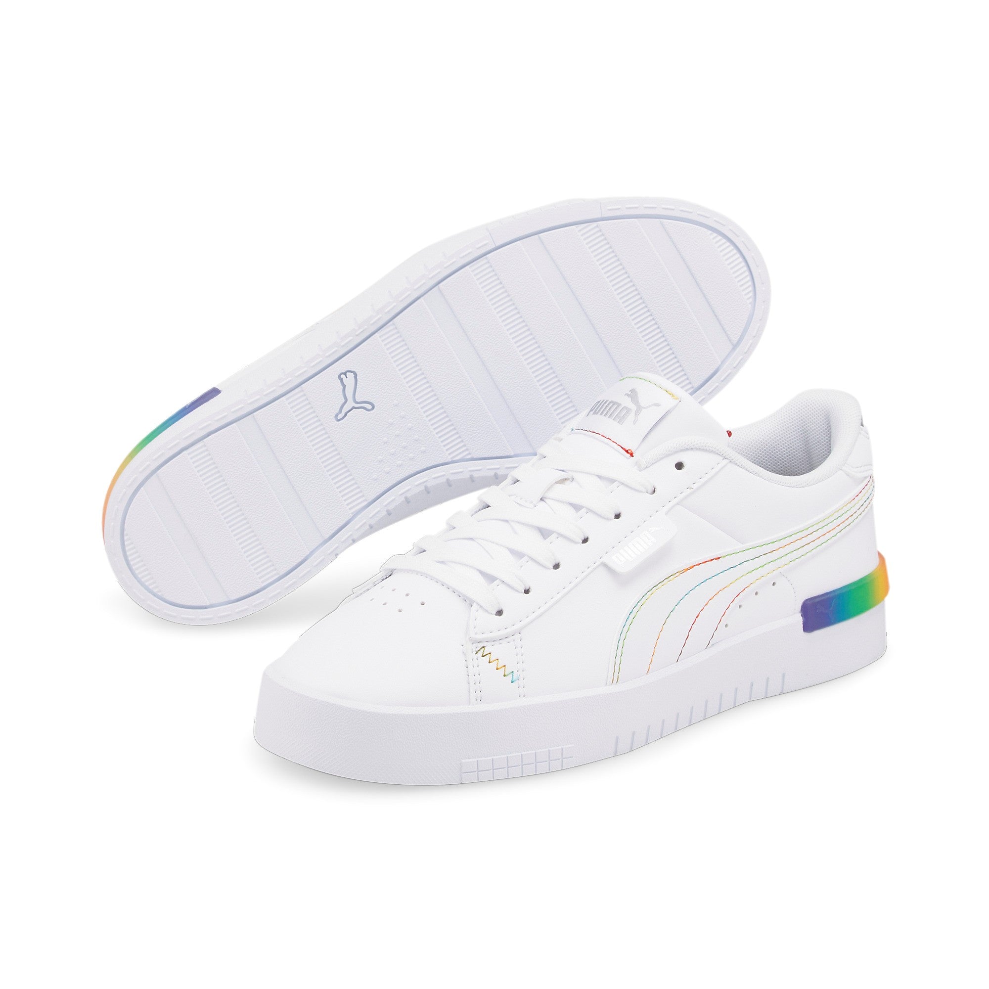 Puma white shoes with rainbow Clearance