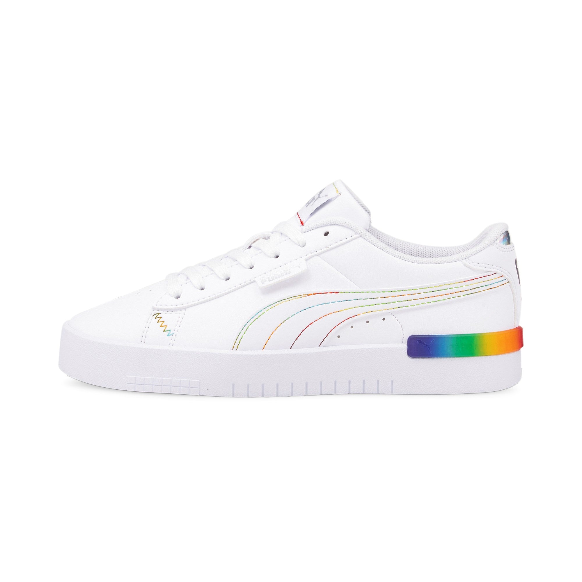 White and rainbow puma shoes Clearance