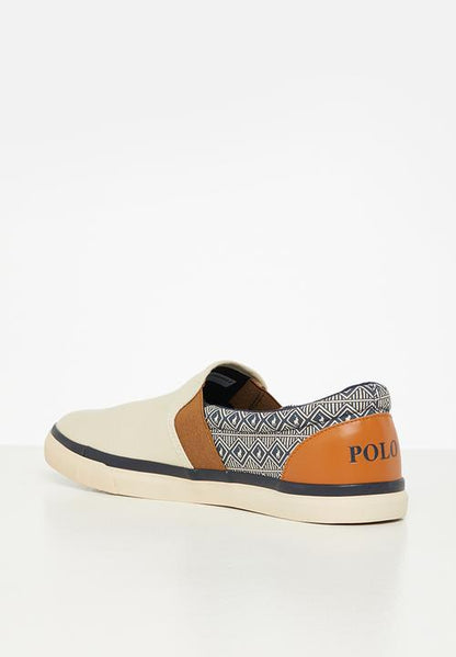 AFRICAN PRINT SLIP ON SNEAKER - STONE