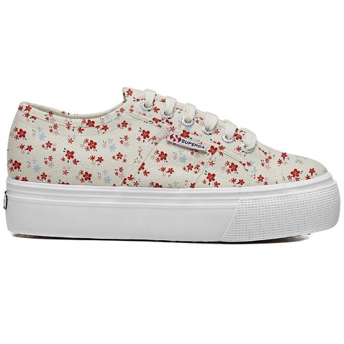 Superga 2790 Print - White Avorio Red